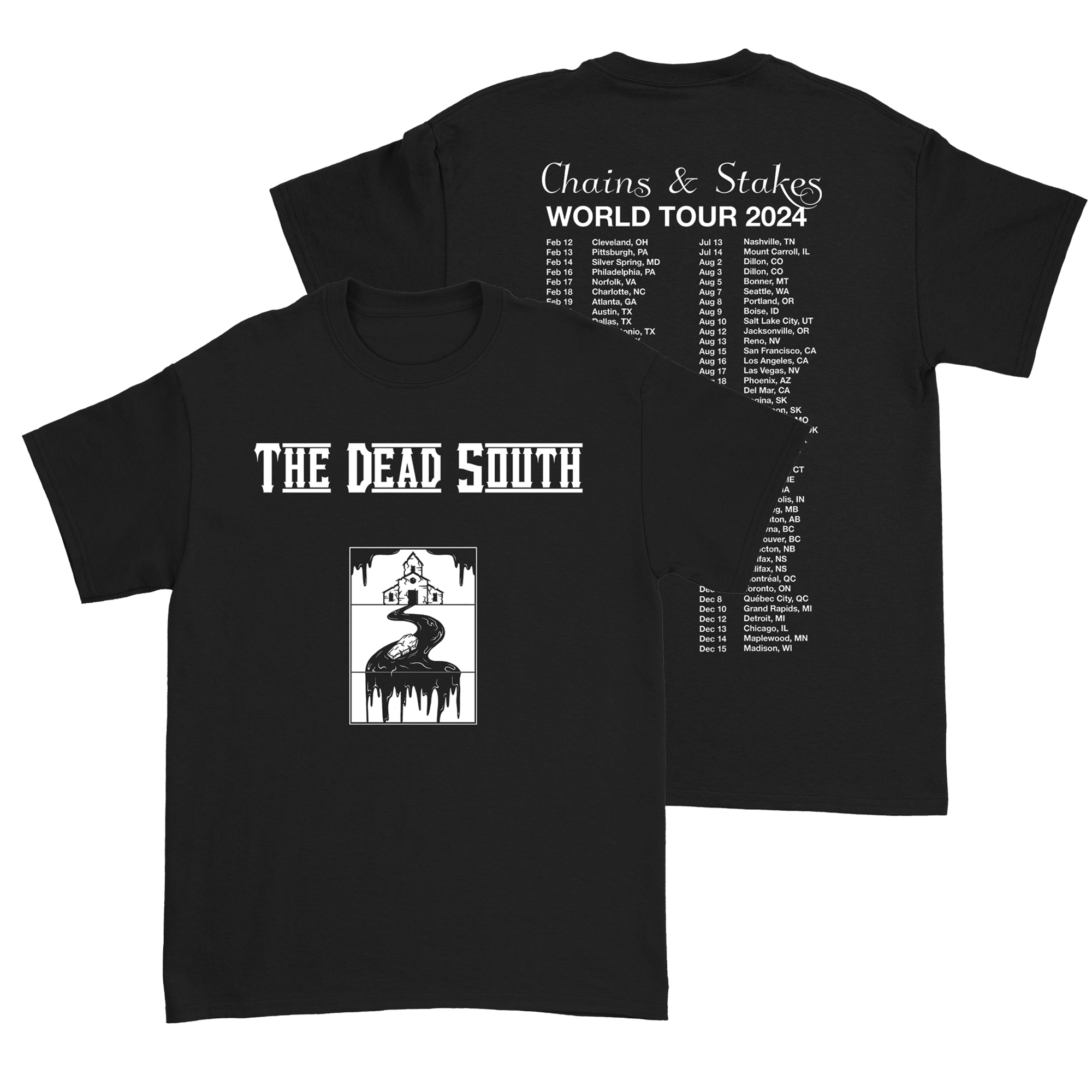 T-shirt The Dead Death – Coton Uni Noir, Tailles S à 5XL, Personnalisable